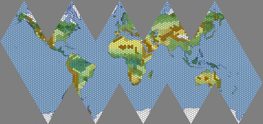 Icosahedral World Map