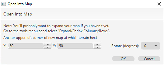 Open Into this Map Dialog