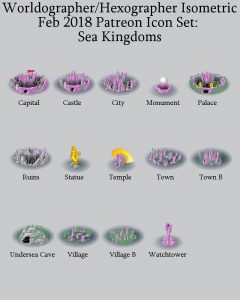 Sea Kingdoms Isometric World/Kingdom Icons (2018 Feb)