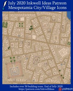 Mesopotamia Settlement Map Icons (2020 July). Get it via DriveThruRPG.