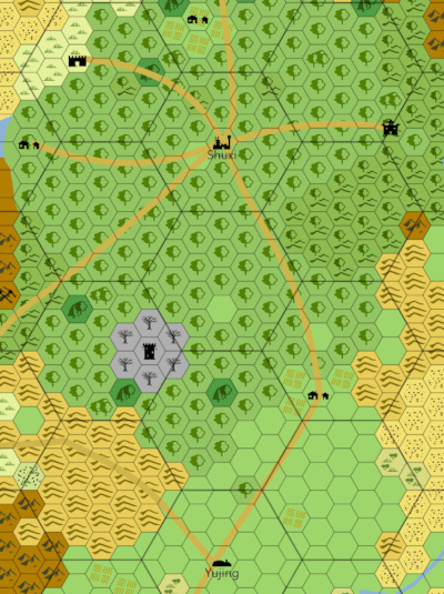 Small map area showing hexes within hexes.