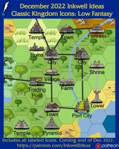Low Fantasy Classic World/Kingdom Map Icons