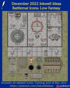 Low Fantasy Battlemat Map Icons