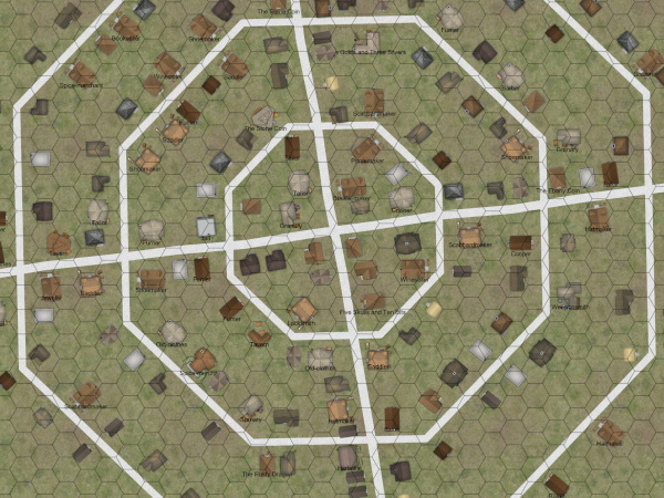 An unedited sample octagon street layout.