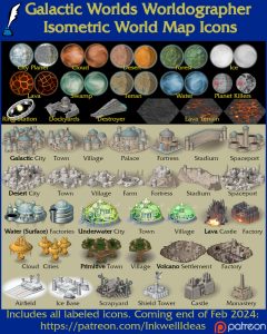 202401 Galactic Worlds Isometric Map Icons
