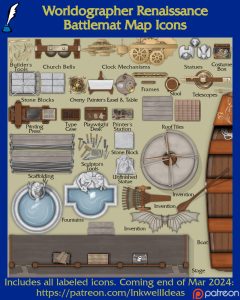 Renaissance Battlemat Map Icons