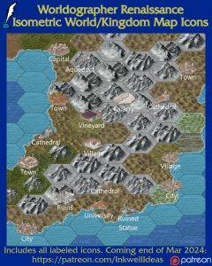 Renaissance Isometric World/Kingdom Map Icons