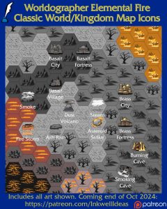 Elemental Fire Classic World/Kingdom Map Icons