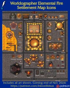 Elemental Fire Settlement Map Icons
