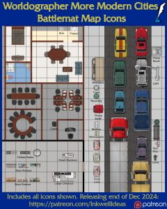 More Modern Cities Battlemat map icons