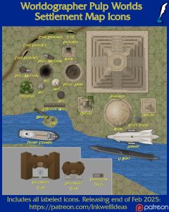 Pulp Worlds Settlement Map Icons