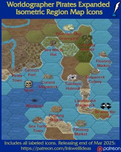 Pirates Expanded Isometric World/Kingdom Map Icons
